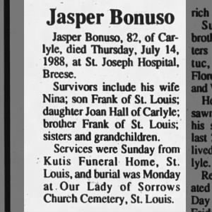 Obituary for jasper Bonuso
