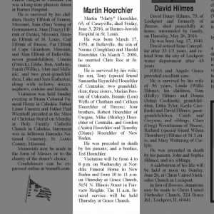 Obituary for Martin Hoerchler